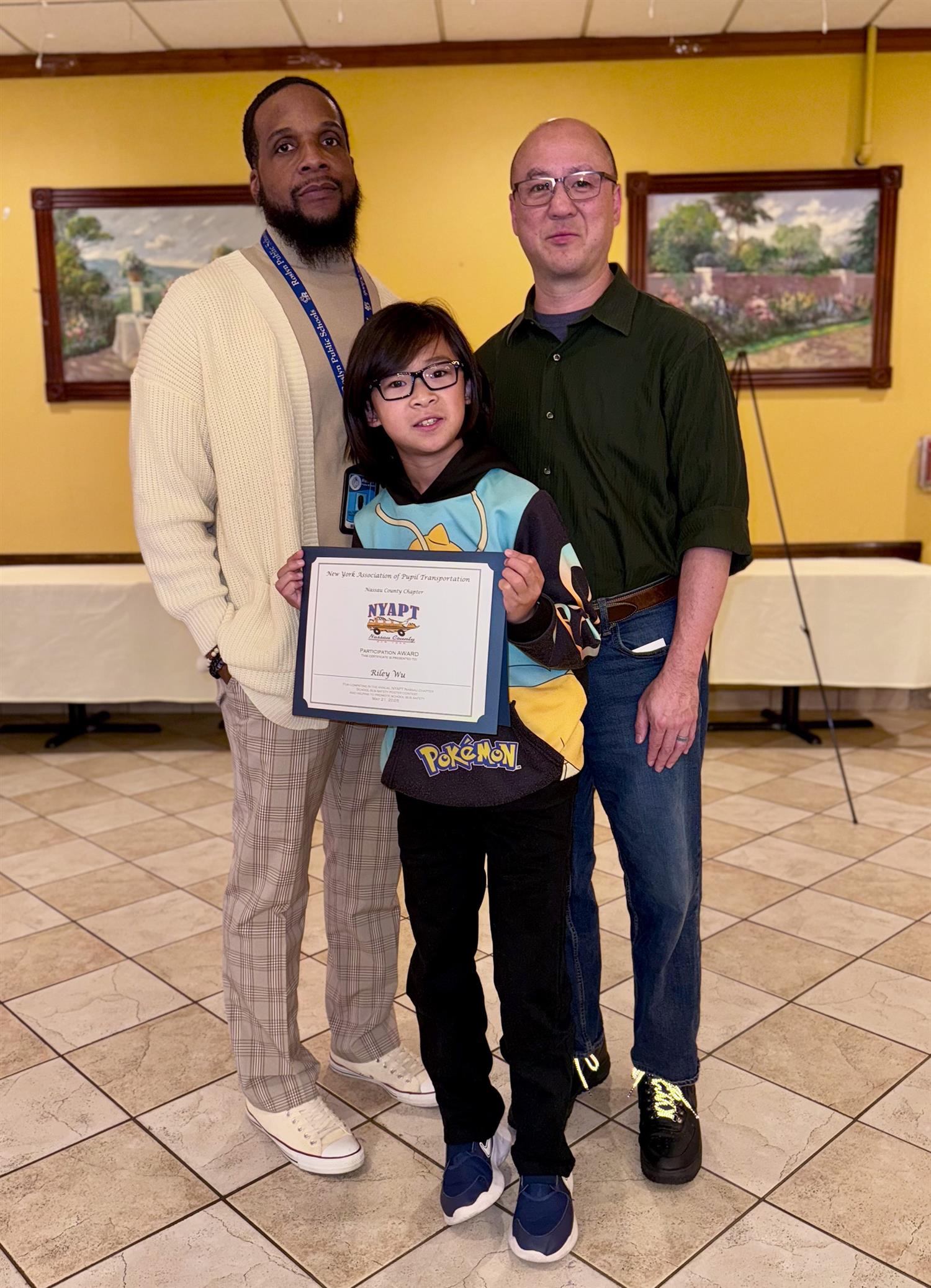  Roslyn Head of Transportation Dalton Samuels, Riley Wu, and Nathan Wu